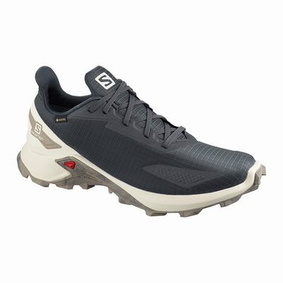 Salomon ALPHACROSS BLAST GTX - Miesten Polkujuoksukengät - TummanHarmaat